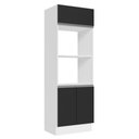 Ver imagem 1 de Torre Quente 100% Mdf 70 Cm Para 2 Fornos Branco/preto