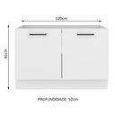 Ver imagem 3 de Balcão de Pia Cozinha 2 Portas Branco Agata Madesa