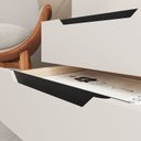 Ver imagem 6 de Kit 2 Mesas de Cabeceira 3 Gavetas 100% MDF Barcelona Marrom