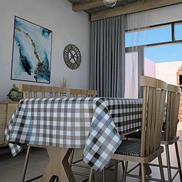 Toalha de Mesa Térmica Pvc Xadrez Jantar Cozinha 1,40 X 2,20 Id Decor Xadrez Preto - 5