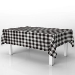 Toalha de Mesa Térmica Pvc Xadrez Jantar Cozinha 1,40 X 2,20 Id Decor Xadrez Preto - 1