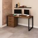 Ver imagem 1 de Conjunto Home Office Escrivaninha 120 Cm e Gaveteiro Munique - Kappesberg