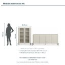 Ver imagem 3 de Kit Cristaleira com Buffet Bend Frisado Principal Incolar Luna Metal Preto