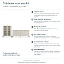 Ver imagem 4 de Kit Cristaleira com Buffet Bend Frisado Principal Incolar Luna Metal Preto