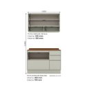 Ver imagem 2 de Cozinha Modulada 2 Peças 120cm 2 Portas 4 Gavetas Fineze Henn - Cor: Areia HP