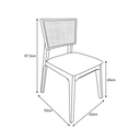 Ver imagem 6 de Cadeira de Jantar em Tela Premium Madeira Maciça Manuela:preto Facto/mel