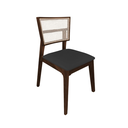 Ver imagem 1 de Cadeira de Jantar em Tela Premium Madeira Maciça Manuela:preto Facto/mel