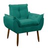 Poltrona Decorativa Sala de Estar Escritório Quarto Prime Cor: Azul Turquesa - 7