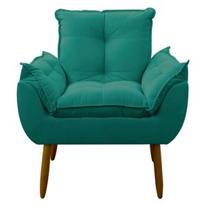 Poltrona Decorativa Sala de Estar Escritório Quarto Prime Cor: Azul Turquesa