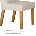 Ver imagem 6 de Kit de 8 Cadeiras para Sala de Jantar Dora Bege/Cinamomo/Veludo Palha