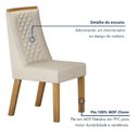 Ver mais imagens de Kit de 8 Cadeiras para Sala de Jantar Dora Bege/Cinamomo/Veludo Palha