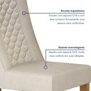 Ver imagem 5 de Kit de 8 Cadeiras para Sala de Jantar Dora Bege/Cinamomo/Veludo Palha