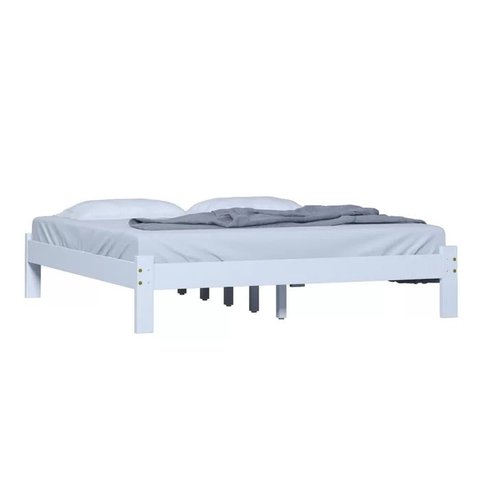Cama Turca King Sinze De Madeira Maciça Reforçada Branco Nemargi