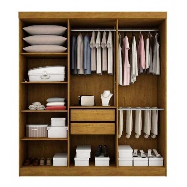 Guarda-Roupa 6 Portas Espanha Rufato Móveis Imbuia com Off-White - 2