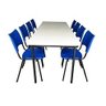 Mesa refeitorio com 8 cadeira plastica iso Dimovesc iso08 - 1