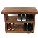 Ver imagem 2 de Sapateira Banco de Madeira Maciça Porta Calçados 70cm