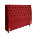 Ver imagem 1 de Cabeceira de Cama Box Casal 138 Cm Padua Tecido Suede Veludo Vermelho