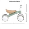 Bicicleta de Equilibrio sem Pedal Infantil 4 Rodas Buba Verde - 7