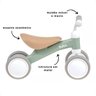 Bicicleta de Equilibrio sem Pedal Infantil 4 Rodas Buba Verde - 2