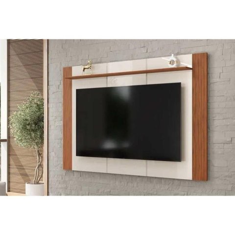 Home P/ Tv até 75 Pol Helo 183x136cm Off White/freijó - Dj Móveis