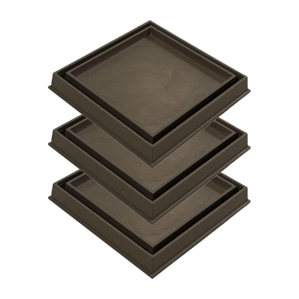 Kit 3 Ralo Invisível Rebaixado Caixa Sifonada Fendi 18cm - 1