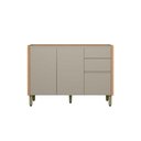 Ver imagem 4 de Balcão de Cozinha Allure C/ 2 Portas e 3 Gavetas S/ Tampo 120cm Jequitiba/gris Fosco - Linea Brasil