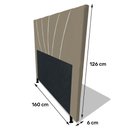 Ver imagem 3 de Cabeceira Cama Box Casal Queen Size Dallas 160cm Suede Bege - Desk Design