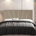 Ver imagem 2 de Cabeceira Cama Box Casal Queen Size Dallas 160cm Suede Bege - Desk Design