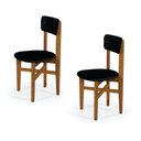 Ver imagem 2 de Kit 2 Cadeiras em Madeira Maciça Elisa para Sala de Jantar Preto