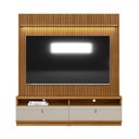 Ver imagem 2 de Estante para Tv até 75 Polegadas Colina 2 Gavetas com Led 180 Cm Nature/off White - Pnr Móveis