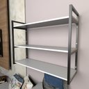 Ver imagem 1 de Prateleira industrial com três níveis cor branco 68x30x90