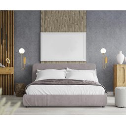 Kit 4 Arandela Globo Vidro Branco Haste Dourada Curva Lup23 - 1