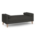 Ver imagem 1 de Recamier Berlim 1,20m Suede Preto - Inova Decorações