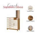 Ver imagem 7 de Guarda Roupa Casal Araguaia e Cômoda Lisboa Freijó Off White com Espelho - Moval