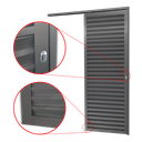 Ver imagem 4 de Porta de Correr Suspensa Veneziana Dir L.25 Cinza 210x70 Brimak