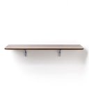 Ver imagem 6 de Mesa Dobrável Retrátil de Parede 80x41 cm Castanho Suporte em Aço com Gatilho