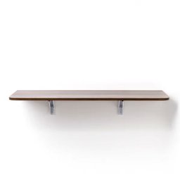 Mesa Dobrável Retrátil de Parede 80x41 cm Castanho Suporte em Aço com Gatilho - 4