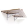 Mesa Dobrável Retrátil de Parede 80x41 cm Castanho Suporte em Aço com Gatilho - 3