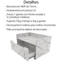 Ver imagem 3 de Balcao Gabinete 60 Cm 1 Gaveta e 4 Rodizios Bn3647 Marmore Branco Tecno Mobili