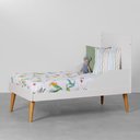 Ver imagem 3 de Kit Quarto Infantil com Pés Retrô Mel - Cômoda Elfe 4 Gavetas e 1 Porta + Guarda-Roupa Elfe + Berço