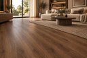 Ver imagem 1 de Piso Vinílico Autoadesivo 0,56m² Kit 4 Réguas Grandes 1,5mm Amêndoa Escura