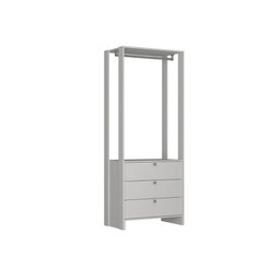 Closet com 1 Cabideiro e 3 Gavetas Yes Nova Mobile Branco - 1