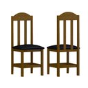 Ver imagem 4 de Kit com 2 Cadeiras de Jantar Madeira Maciça Safira Imbuia com Estofado Corano Preto