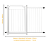 Portão Pet Grade Proteção 80cm Branco Criança Bebê Cachorro Cão com Extensor 40cm Itagold - 2