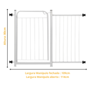 Ver imagem 2 de Portão Pet Grade Proteção 80cm Branco Criança Bebê Cachorro Cão com Extensor 40cm Itagold