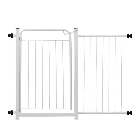 Portão Pet Grade Proteção 80cm Branco Criança Bebê Cachorro Cão com Extensor 40cm Itagold