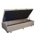 Ver imagem 2 de Cama Báu Box Base Solteiro Suede Bege com Pistão a Gás.