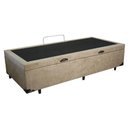 Ver imagem 3 de Cama Báu Box Base Solteiro Suede Bege com Pistão a Gás.