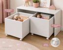 Ver imagem 4 de Mesa 2 Baú Organizador Brinquedos Quarto Criança Branco