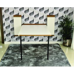 Conjunto mesa Dobrável de Parede 5 Lugares (1,40 metros) + Bancos Branco / Noronha - 4